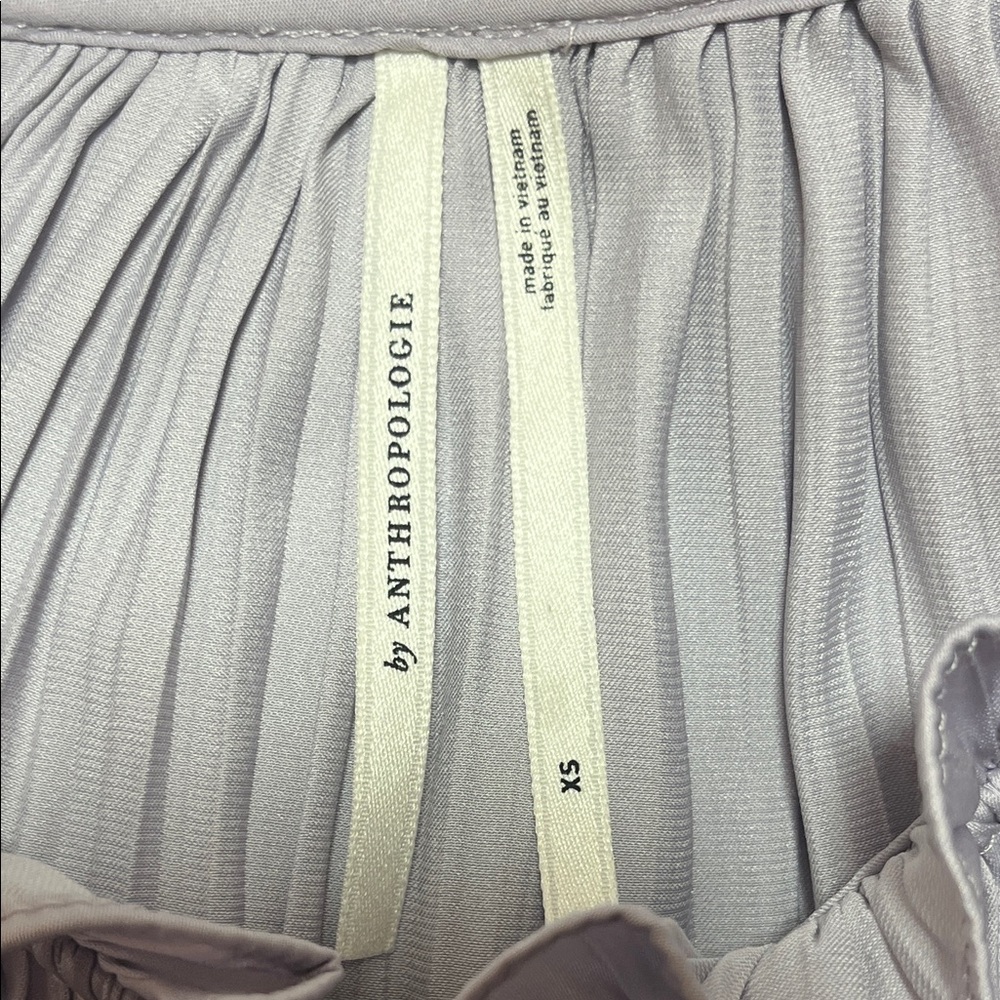 💐HP💐 Anthropologie Lavender Tiered Ruffle Sleeveless Blouse Top Size -XS - Picture 8 of 8